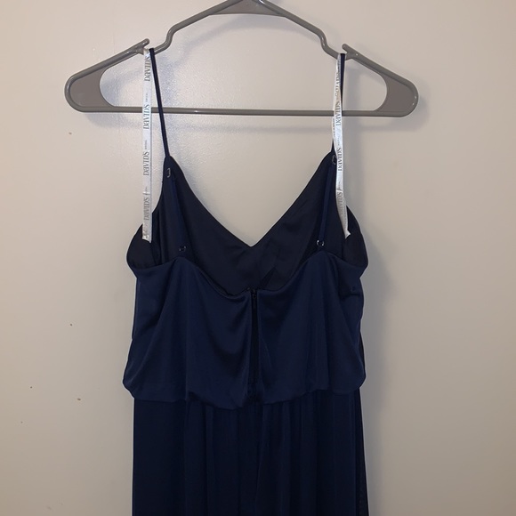 David’s Bridal Spaghetti Strap Mesh Blouson Dress - Picture 8 of 16